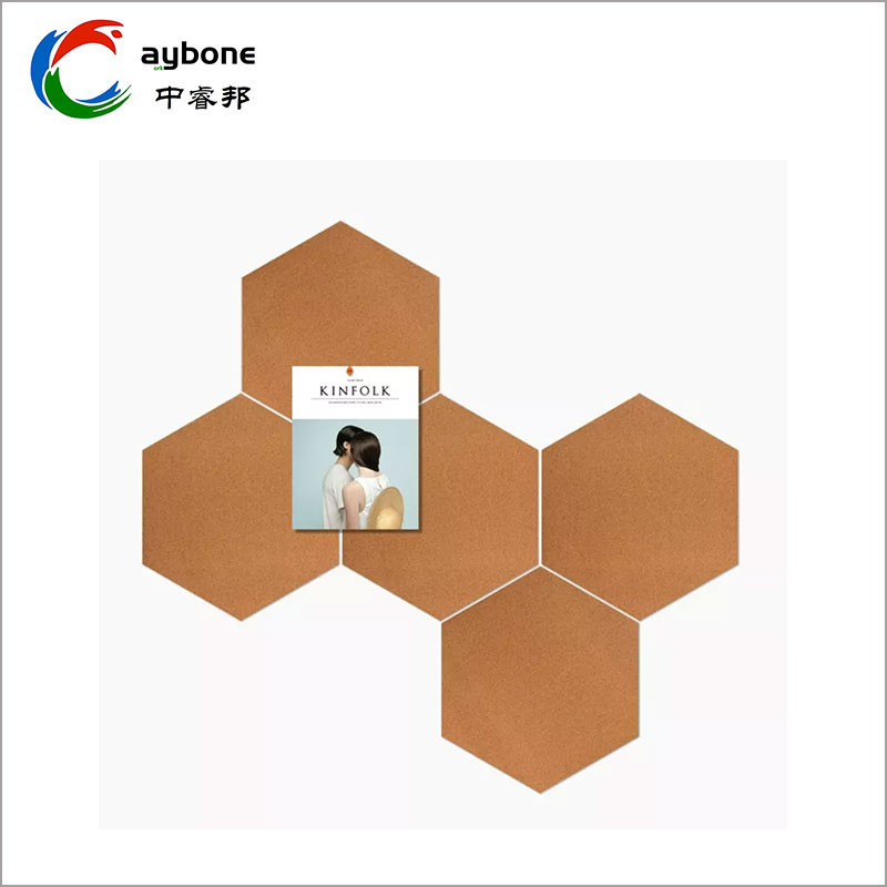 Hexagon Cork Board Tiles Self Adhesive Papan Pin